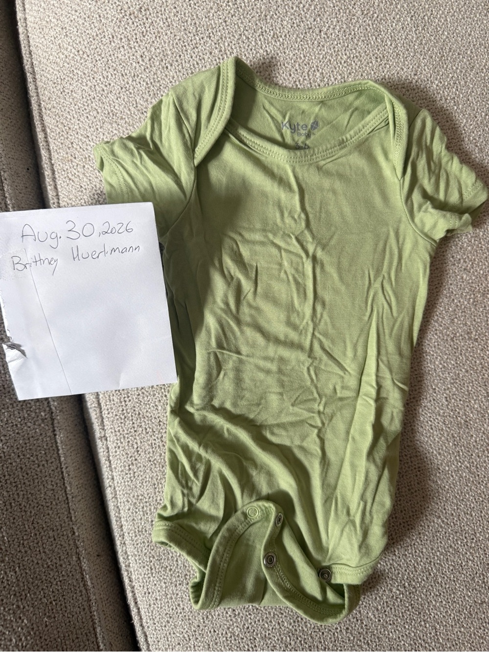 Kyte BABY Light Green Short-Sleeve Onesie
